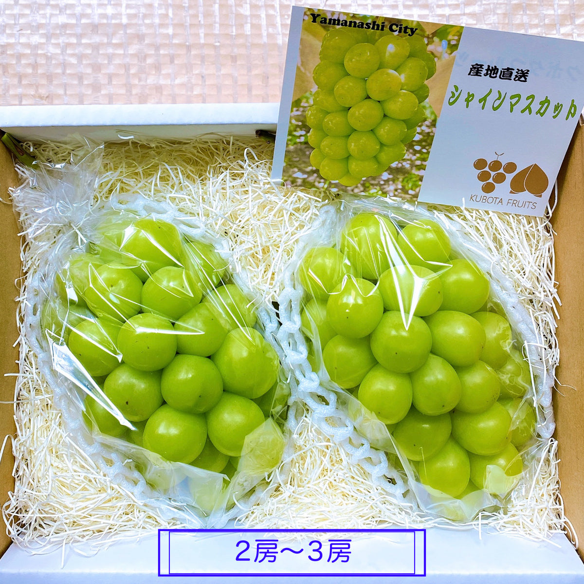 シャインマスカット2〜3房入り(1.5kg以上) – KUBOTA FRUITS